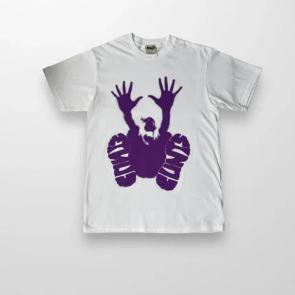 Clints 3rd Anniversary Stencil T-Shirt – White/Purple