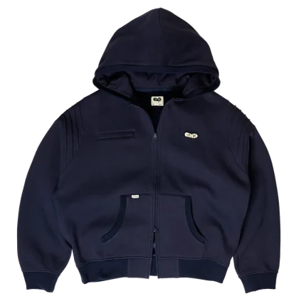 Clints Pintuck Essential Hoodie – Navy Blue