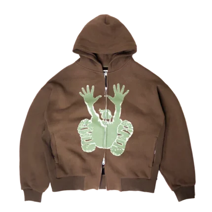 Clints Stencil Hoodie – Brown