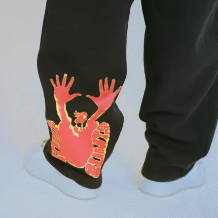 Clints Stencil – Navy/Red Sweatpants