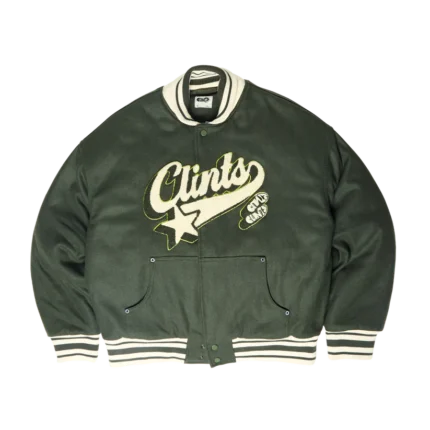 Clints Baseball Varsity Jacket – Green
