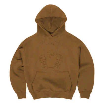 Clints Embossed Stencil Hoodie – Brown