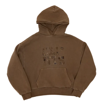 Clints Patchwork Hoodie – Brown