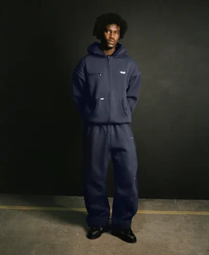 Clints Pintuck Essential Sweatpants – Navy Blue