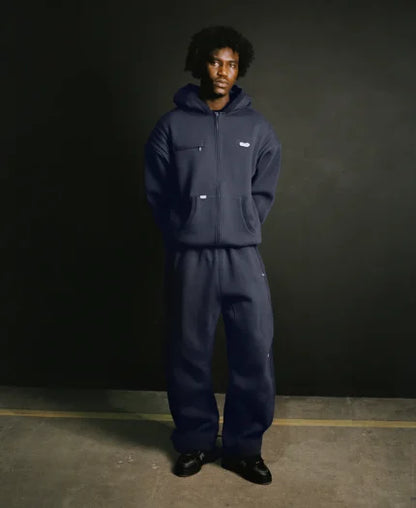 Clints Pintuck Essential Sweatpants – Navy Blue