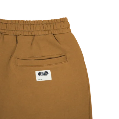 Clints Fleece Panel Sweatpants – Brown